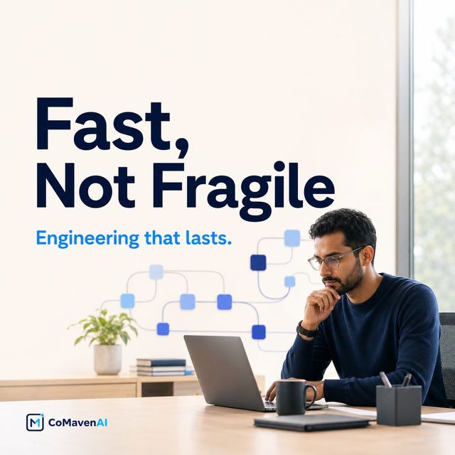Fast, not fragile. Engineering that lasts - CoMavenAI